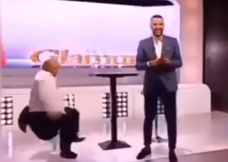 Izgubio ravnotežu: Pogledajte kako se Džej Ramadanovski srušio sa stolice usred emisije