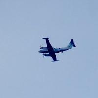 Foto / Avion na nebu iznad Banje Luke tokom velikog skupa